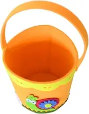 HYTROVE Non Woven Fabric Easter Egg Storage Basket Cartoon Handheld Design for Snacks Sundries Lightweight Portable Decorative Storage with Handle for Home Parties