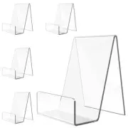 5 Pack Clear Acrylic Book Stand Display Holder Easel for Tablets Magazines