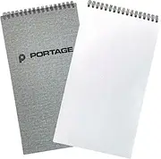 Portage Desktop Grid Dot Journal - Dotted Spiral Notebook Perfect for Bullet Journaling, 6" x 11", Premium Thick Paper and Sturdy Cover, Lays Flat On Desk