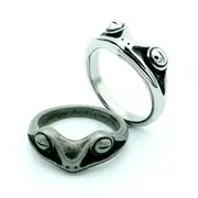 Frog Stainless Steel Ring Silver - Size 10