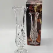 CRISTAL D' ARQUES MASQUERADE 7" BUD VASE 24% LEAD CRYSTAL CLEAR FRANCE