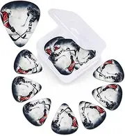 Ice Hockey Art 12 Pcs Guitar Picks 3 Different Thickness Personalized Guitar Plectrums With Storage Box Guitar Accessories For Bass Electric Guitar Acoustic Guitar Lovers