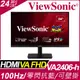 ViewSonic VA2406-h 窄邊美型寬螢幕 (24型/FHD/HDMI/VA)