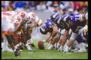 Minnesota Vikings And The Tampa Bay Buccaneers 1992 Old Nfl Photo