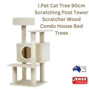 i.Pet Cat Tree 90cm Scratching Post Tower Scratcher Wood Condo House Bed Care
