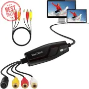VHS to Digital Converter, RCA to USB Capture Card for Mac/PC, VCR Hi8 Mini DV