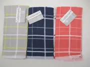 Cuisinart set of 2 kitchen towels checkered 100% cotton choose color