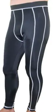 Mens Black Compression Tights Gym Running Bike Cycling Training Pants