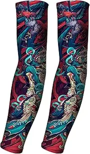AHXN UV Sun Protection Arm Sleeves for Men & Women-UPF 50+ Sports Compression Cooling Sleeve-Unique TATTOO SLEEVE gift