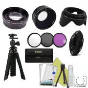 FISHEYE MACRO LENS + 2X HD ZOOM LENS + FLEX TRIPOD +HD FILTERS FOR NIKON D3400