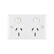 DETA 15 Amp Solid Plate Double Power Point