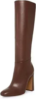 Steve Madden Women's Ally Knee-High Boots, Brown Leather