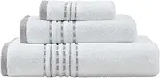 [Tommy Bahama] Towel Set, Super Soft Premium Bathroom Towels, Tropical Home Decor (Cliff Side Grey, 3-Pack)
