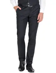 [Ferrari Formalwear] Tailored Fit Charcoal Trousers