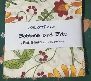 Moda Bobbing and Bits 5” Squares Charm Pack Precut Fabric Pat Sloan For Moda