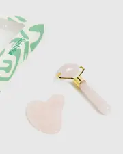 Rose Quartz Face Roller & Gua Sha Set
