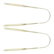 (Gold)2X Tongue Scraper Stainless Steel U Shape Tongue Cleaner For Oral BX5