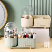 Light Luxury Makeup Brush Holder 360° Rotating Desktop Skincare Organizer Home