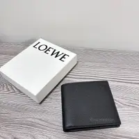 在飛比找蝦皮購物優惠-ASCE｜Loewe Logo 黑色皮革八卡短夾