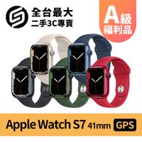 【A級福利品】Apple Watch S7 41mm GPS 鋁金屬錶殼 運動型錶帶 智慧手錶 A2473【US3C】