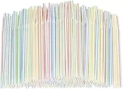 500 PCS Reusable Straws, 8" Long, Reusable Straws, Multiple Colors Straws, Suitable for Various Drinks, Coffee, Tea, Juices (500)
