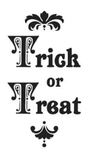 HALLOWEEN STENCIL**Trick or Treat** for signs crafts scrapbook walls