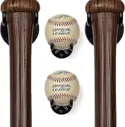 Sport Baseball Bat & Ball Wall Display, Baseball Holder - Space-Saving Sports Memorabilia Organizer for Man Cave, Wall-Mounted Racks for Baseball Fan Cave Decor & Collectibles Storage