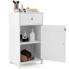 Floor Storage Cabinet Bathroom Organizer Cupboard Drawer Shelf Bath Towel