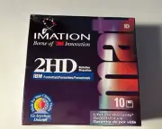 2HD IBM Formatted 3.5 Inch Floppy Disks IMATION 10 Diskettes NEW