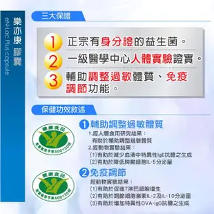 【景岳生技】樂亦康調整過敏體質健字號*16盒(20顆/盒共320顆/贈神纖膠原蜂王乳*6盒)