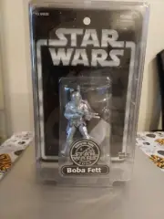 Star Wars 2003 Mexican Convention Exclusive Silver Boba Fett RARE HTF W/Starcase