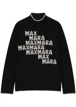 S Max Mara Kir Logo-intarsia Wool Jumper - Black - M (UK12 / M) M (UK12 / M)