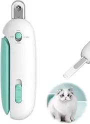 Cat Nail Clipper with Adjustable Aperture ，Clipping Debris Storage, Adjustable Sizes, Hidden Nail File, Round Hole Blade for Injury-Free Grooming Tool for Pets