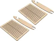 2 Sets Weaving Knitting - Easy to Install, Outlast & Multifunctional, Wooden Weaving Knitting Kit, Educational, Less Burr and Interesting