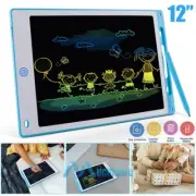 12" Portable LCD Writing Tablet Drawing Board Erasable Notepad Pad+Pen for Kids
