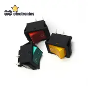 5Pcs 4 Pin ON/OFF 2 Position DPST Rocker Switch 16A/250V KCD4-201 With light