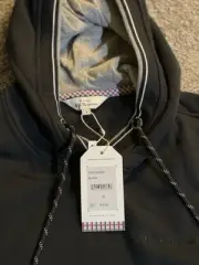 Ben Sherman Black Pull Over Hoodie Med