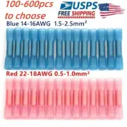 600Pcs Heat Shrink But Connectors Marine Butt Splice Electrical Wire Waterproof