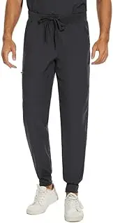 [COZYFIT] Scrub Pants for Men - Slim Jogger Pants with 5 Pockets, Yoga Waistband, Anti-Wrinkle Scrubs for Men
