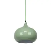 Mini Kirby Inverted Bowl Metal Pendant Light Lamp - Light Lamp Green.