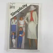 UNUSED 8540 VINTAGE SEWING PATTERN SIMPLICITY PANT SKIET JACKET TOP WOMEN OPENED