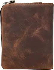 [DLUXCA] 1 Piece Handmade Retro Wallet Men's Large Capacity Multi-Card Wallet Detachable Coin Purse Wallet