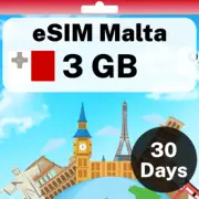 eSIM Malta - 3 GB - 30 Days - Travel eSIM | QR code activation