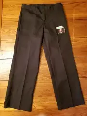 NWT Boys Dickies Classic Fit Flexwaist Flat Front Pants Black 8H