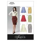 NEW Vogue V8750 Misses' Side Flare & Pencil Skirts Pattern By Spotlight