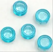Lego 5 New Trans-Light Blue Tiles Round Flat Smooth 1 x 1 Pieces