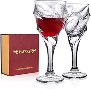 [Paysky] Wine Glasses Set of 2, Crystal Clear Glass, Long Stem Wine Glass for Red and White Wine - 10 OZ