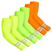 6 Pairs UV Sun Protection Arm Sleeves Cooling Compression Arm Vivid Color