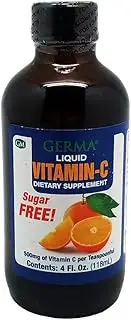 Sugar-Free Liquid Vitamin C. 500 mg. Fast Absorbing Dietary Supplement. Immune System Booster. 4 Oz / 118ml