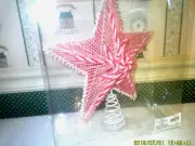 KURT ADLER -11"H - UNLIT PEPPERMINT STAR TREE TOPPER-NEW 2022
